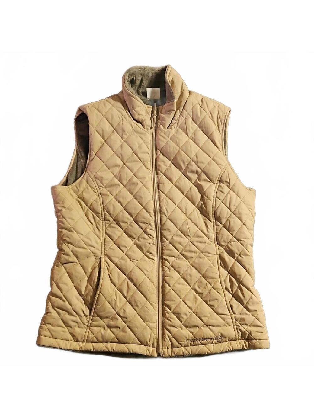 Free Country Quilted Sleeveless Vest for Women, Size Large
